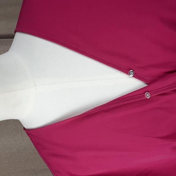 FIG pink Diani travel dress, dolman short sleeve, above the knee, size XS, NWT - Picture 6 of 12